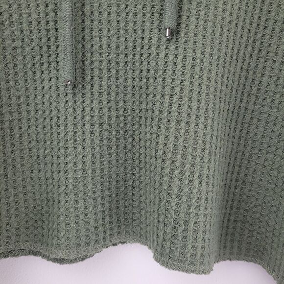 F21 cropped waffle knit hoodie - Picture 5 of 8